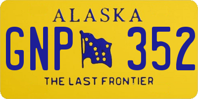 AK license plate GNP352