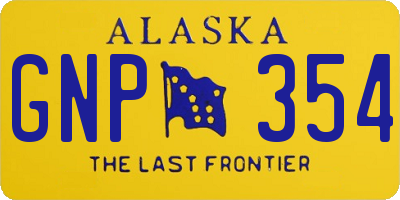 AK license plate GNP354