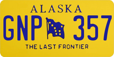 AK license plate GNP357
