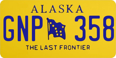 AK license plate GNP358