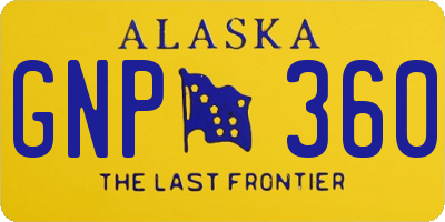 AK license plate GNP360