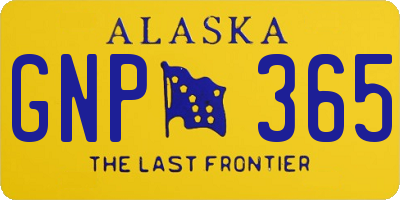 AK license plate GNP365