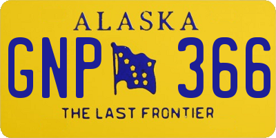 AK license plate GNP366