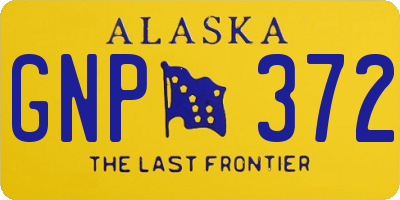AK license plate GNP372