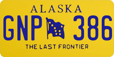 AK license plate GNP386