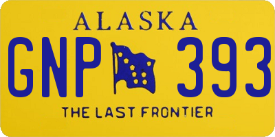 AK license plate GNP393