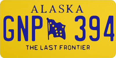 AK license plate GNP394