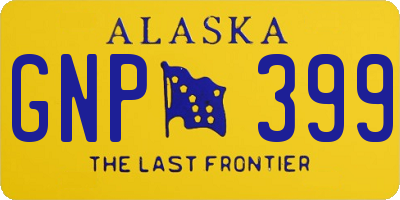 AK license plate GNP399