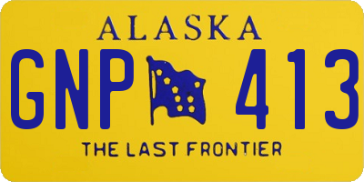 AK license plate GNP413