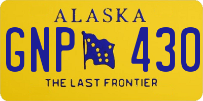 AK license plate GNP430