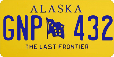 AK license plate GNP432