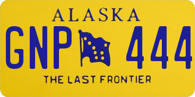 AK license plate GNP444