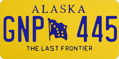 AK license plate GNP445