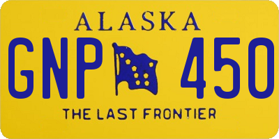AK license plate GNP450