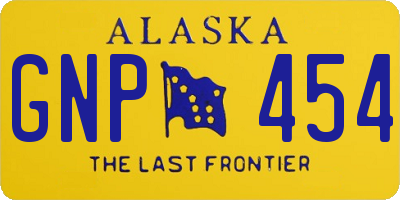 AK license plate GNP454