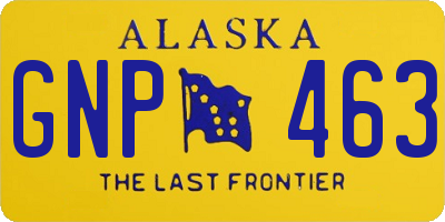 AK license plate GNP463