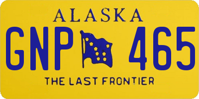 AK license plate GNP465
