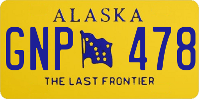 AK license plate GNP478