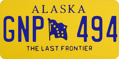 AK license plate GNP494