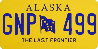 AK license plate GNP499