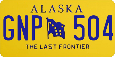 AK license plate GNP504