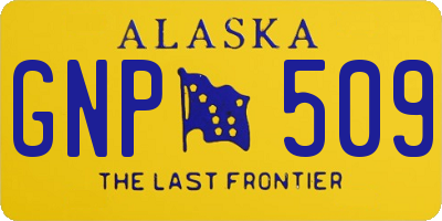 AK license plate GNP509