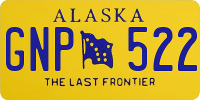 AK license plate GNP522