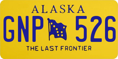 AK license plate GNP526