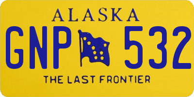 AK license plate GNP532