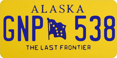 AK license plate GNP538