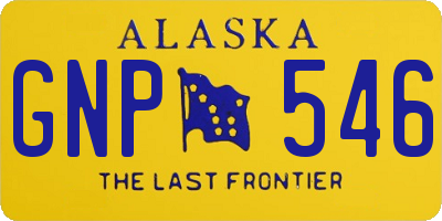 AK license plate GNP546