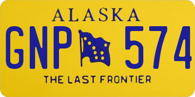 AK license plate GNP574