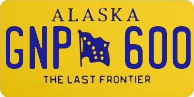 AK license plate GNP600