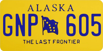 AK license plate GNP605