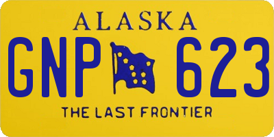AK license plate GNP623