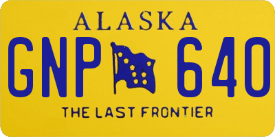 AK license plate GNP640