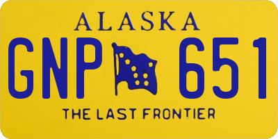 AK license plate GNP651