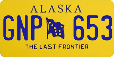 AK license plate GNP653