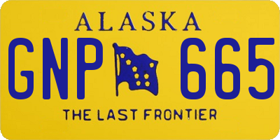 AK license plate GNP665