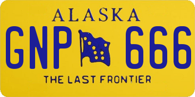AK license plate GNP666