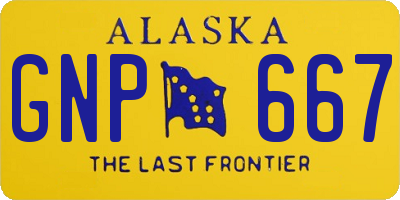 AK license plate GNP667