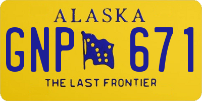 AK license plate GNP671
