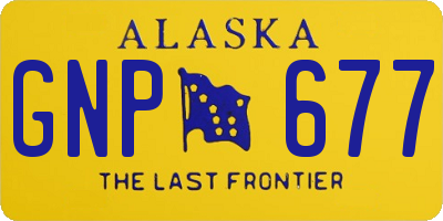 AK license plate GNP677