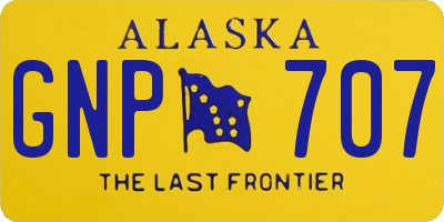 AK license plate GNP707