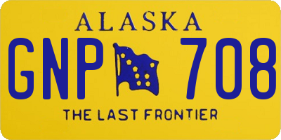 AK license plate GNP708