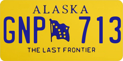 AK license plate GNP713