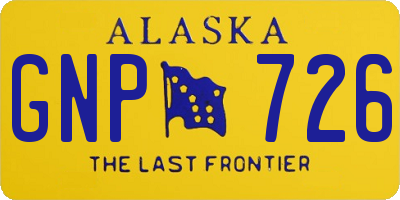 AK license plate GNP726