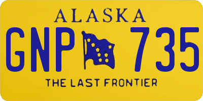 AK license plate GNP735