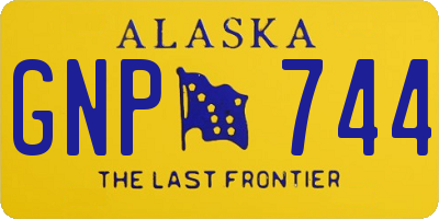 AK license plate GNP744