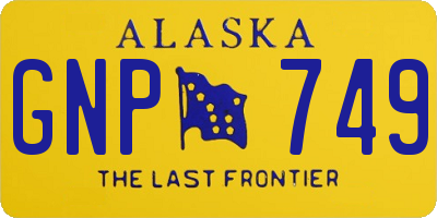 AK license plate GNP749